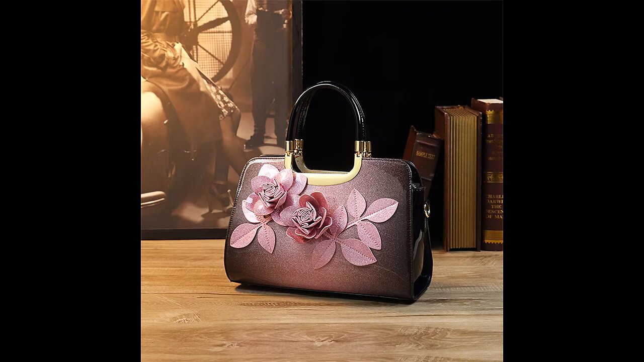 3DFlower Decor Handbag For Women