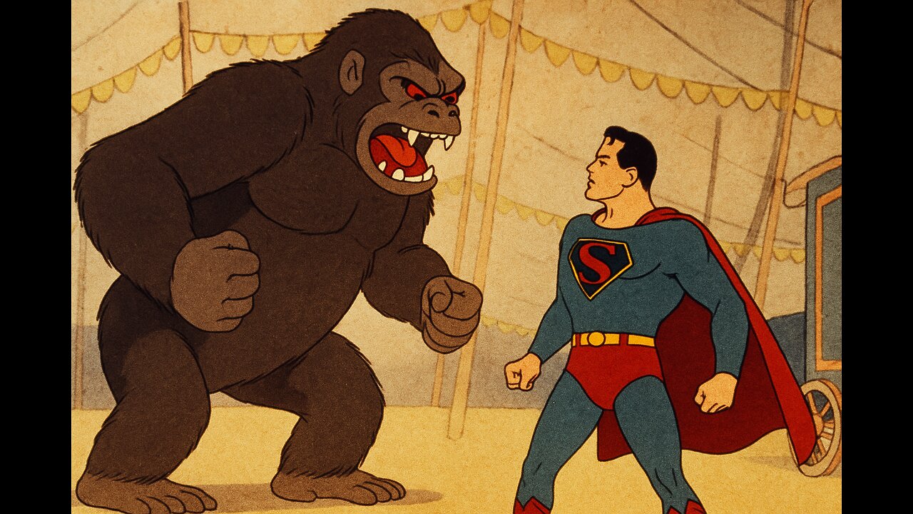 Superman vs. the Giant Gorilla - Terror on the Midway (1942 Public Domain)