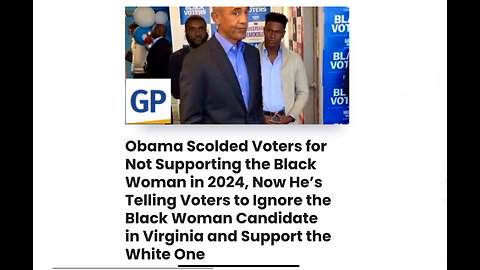 Obama Scolded Voters for Not Supporting the Black Woman in 2024, Telling Ignore the Black Candidate