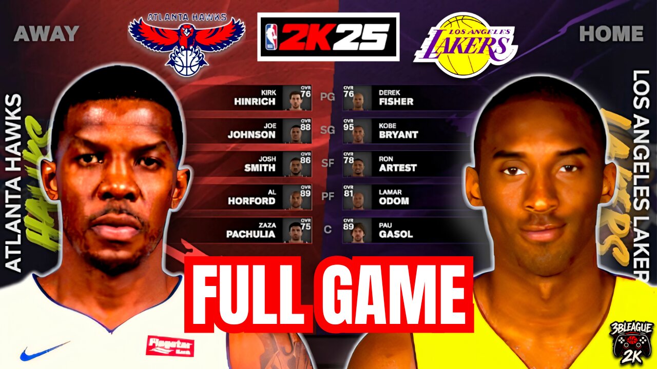 LAKERS vs HAWKS | NBA 2K25 | FULL GAME