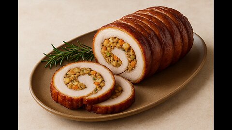 FlavorVille™ Porchetta & Stuffing Feast | Crispy Skin, Juicy Pork, Holiday Classic