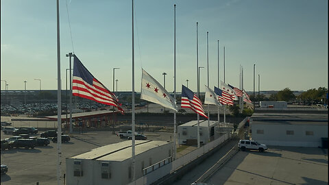 Chicago O’Hare Flags at Half-Staff Following Charlie Kirk Assassination