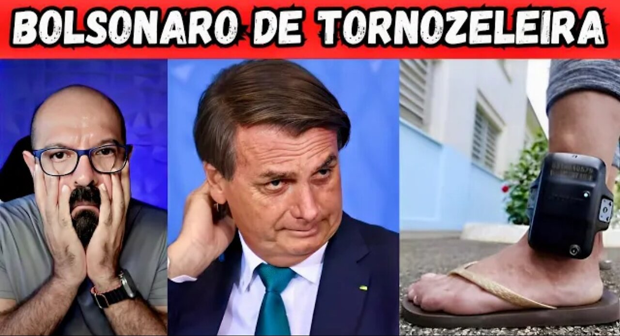 Bolsonaro de pronuncia após colocar tornozeleira