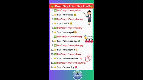 Don’t Say This… Say That!😎 speak like a pro and avoid mistake #english #spoken #shorts
