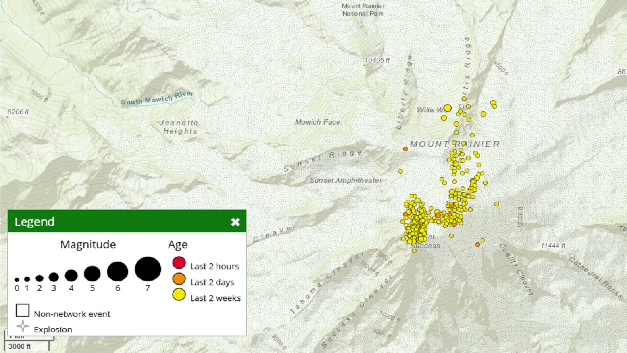 Mount Rainer Seismic Swarm Largest Ever Recorded - Derecho Charges Across US - See ‘Shooting Stars’