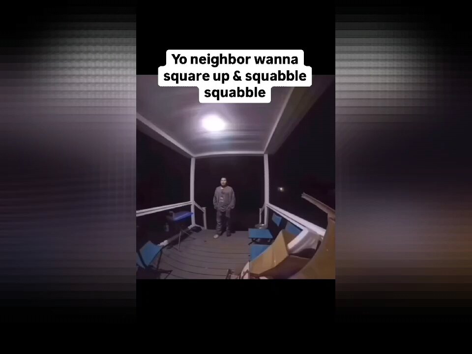 Dude Randomly Came On His Neighbor Porch And Wanted To Squabble But Gets Pistol Whipped Instead