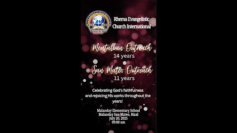 Montalban 14th Anniversary | JULY 20, 2025 | Morning Service