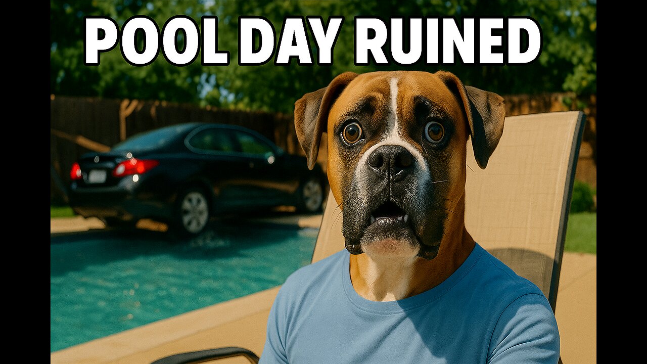 Boxer Dog Vlogs By the Pool… Until an Altima Ends the Vibe 💀😂