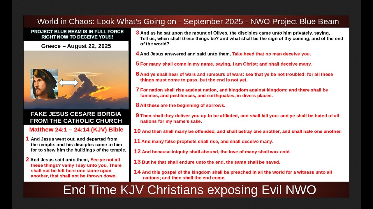 World in Chaos: Look What’s Going on - September 2025 - NWO Project Blue Beam