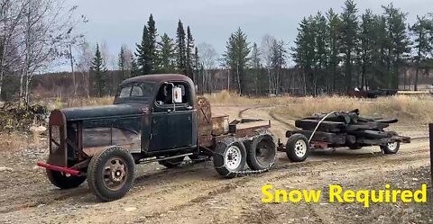 Snow Truck Hauling Firewood Before the Snows Come Oct 21 2022
