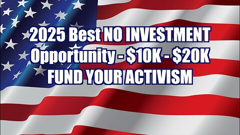 Fund Your Activism and Your Life - NO INVESTMENT Required