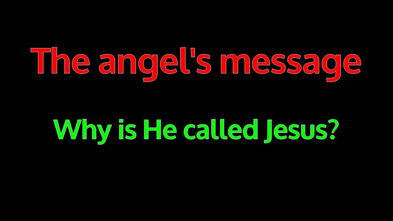 The message of the Angel to Joseph