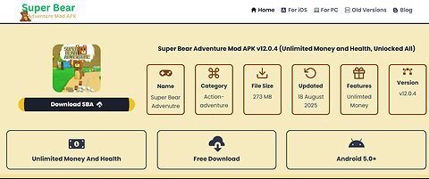 Super Bear Adventure Mod APK: Unlimited Money & Gems (Latest Version)