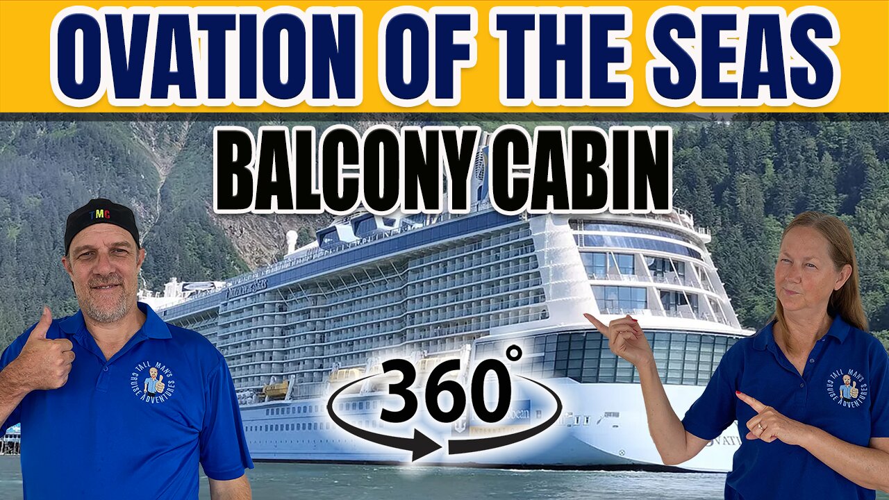 360° Tour of Balcony Cabin | Ovation of the Seas | Tall Man’s Cruise Adventures