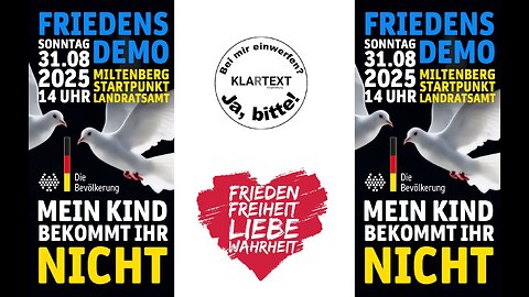 Friedensdemonstration in Miltenberg "Meine Kinder bekommt ihr nicht!" / Livestream