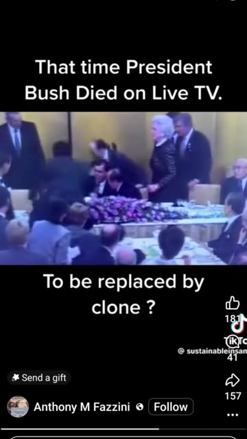 That time president Bush died on live TV