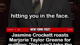 Jasmine Crockett roasts Marjorie Taylor Greene for quitting: ‘You can’t take the heat’