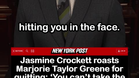Jasmine Crockett roasts Marjorie Taylor Greene for quitting: ‘You can’t take the heat’