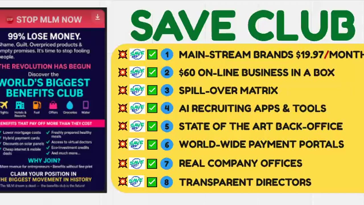 SAVE CLUB SAVINGS & DISCOUNTS - Enough is Enough The Revolution Starts With You - TOP TEAM ROB BUSER