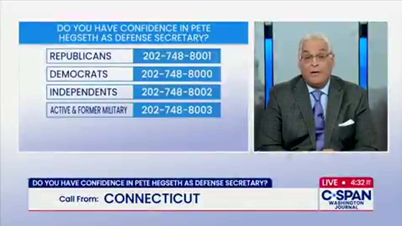 Veteran C-SPAN Caller: "I have faith in Pete Hegseth, absolutely."