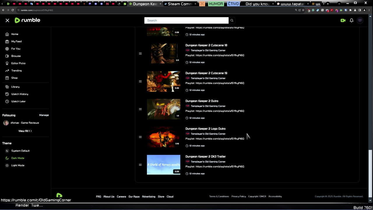 The Dungeon Keeper 2 Movies are now available on this channel