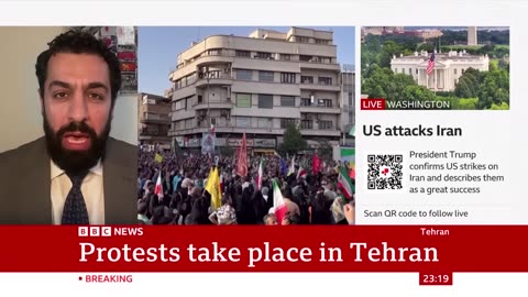 Protests in Tehran after US strikes on Iranian nuclear sites BBC News