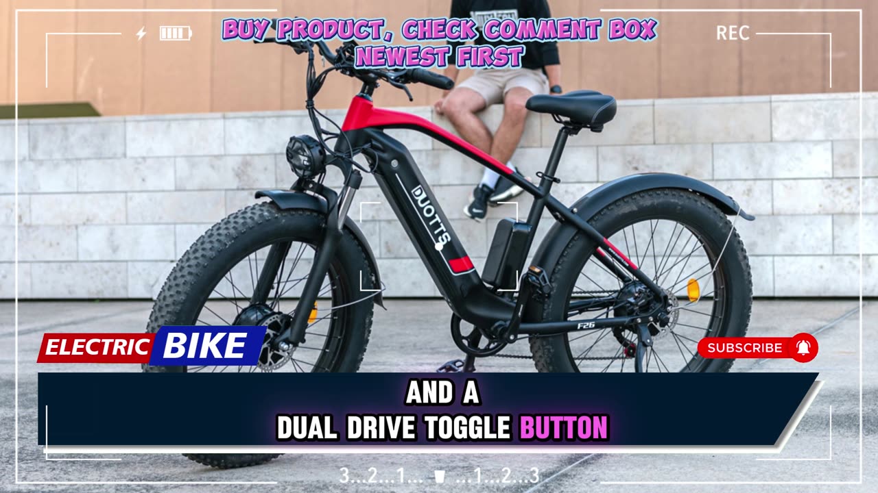 DUOTTS F26 Electric Bike 750W 48V 20AH 26 Inch Fat Tire Adult Electric Bike