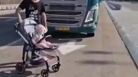 Nutjob Israeli Uses His Baby To Block Aid Trucks Headed To Gaza