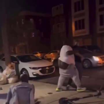 Fight, White guy beats up n*g