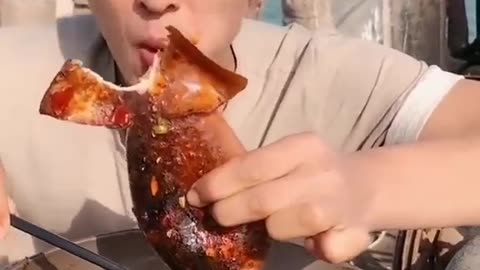 Mukbang jumbo squid