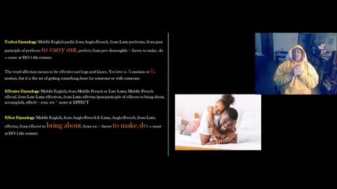 What is the connection between the word perfect and love?