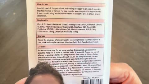 GLP-1 Patches with L Glutamine, Berberine, Chromium, Pomegranate and Cinnamon - 30 Count