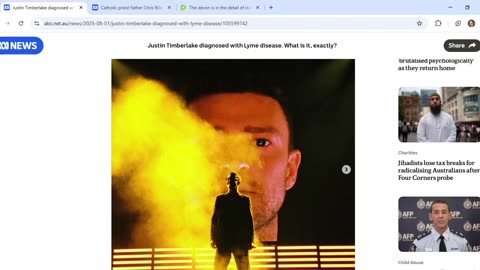 Thoughts on symbolism of Justin Timberlake with Lyme disease and Father Chris Riley's death