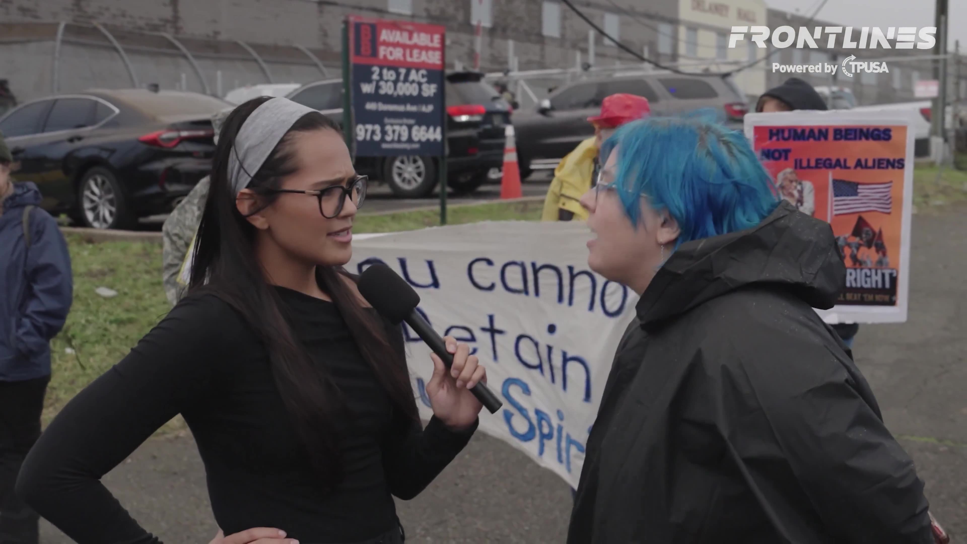 Left winger protesting because she believes child rapist deserve better dignity.