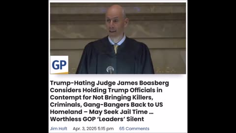 Trump-Hating Judge James Boasberg Considers Holding Trump Officials in....
