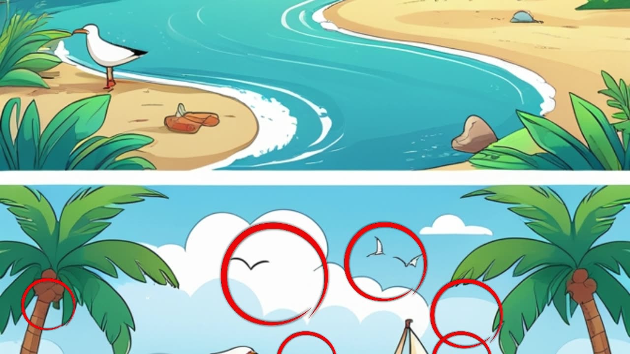 Can You Spot the One Difference? 🌊 Beach View Challenge! #VeryHardToFind