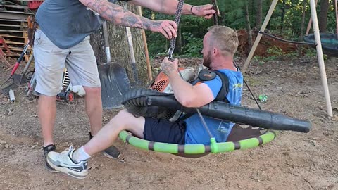 Makeshift Leaf Blower Tilt-A-Whirl