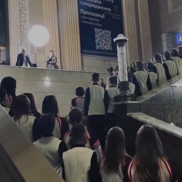 Carol of the Bells" right at Kyiv’s central railway station.