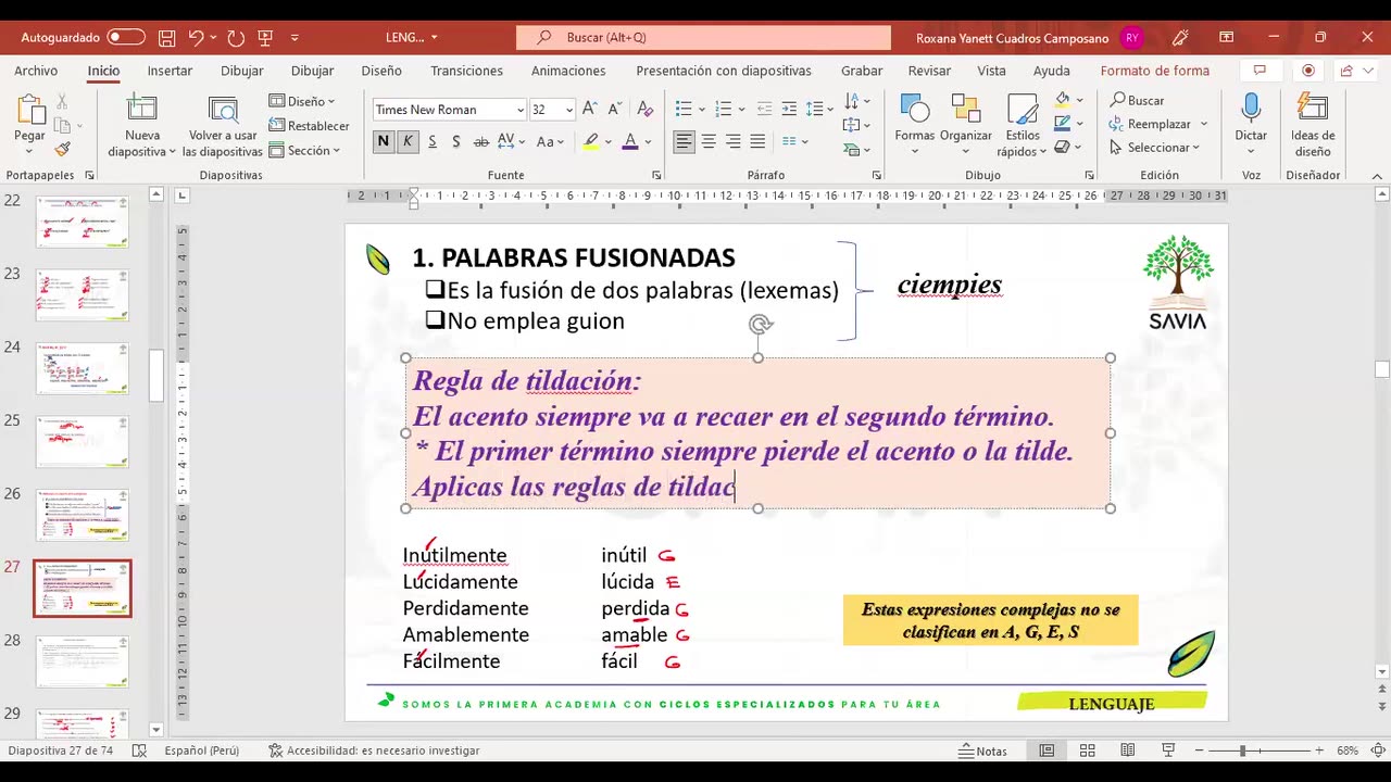 SAVIA REGULAR 2025 | Semana 06 | Lenguaje