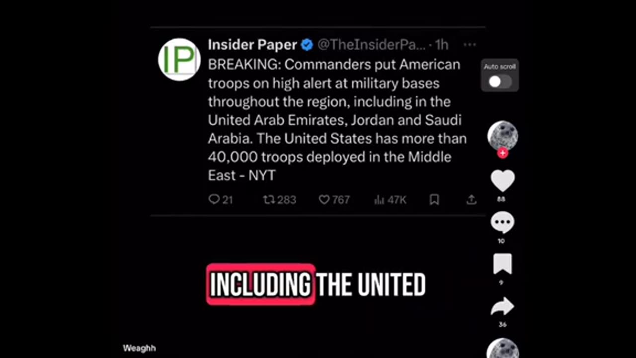 Iran Threat, we'll see ..