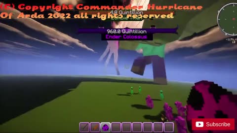 Minecraft Mob Battle Zombie titan vs Ender Colossus