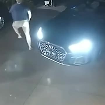 Guy wards off niggers by barking like a dog