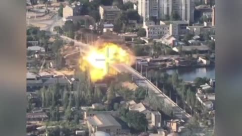 Alarming Video of Kherson Bridge During Drone Strike — Built by Communists, So It Must Go