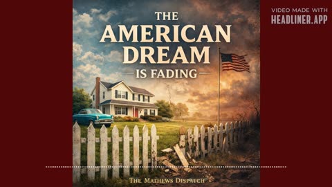 Dispatch 1: The American Dream is Fading