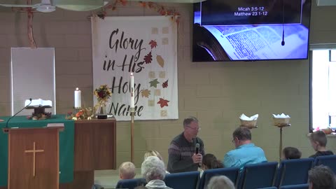 November 9, 2025 - Sermon at Lamb of God - Micah 3:5-12; Matthew 23:1-12