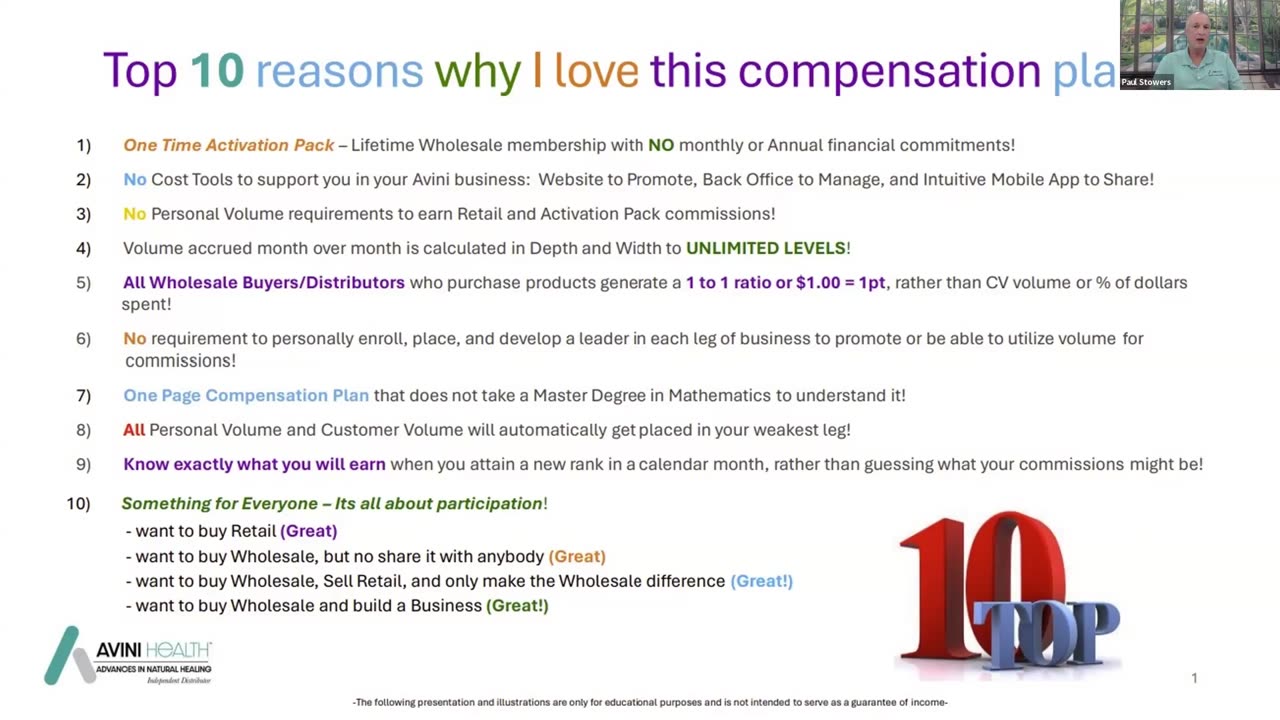 Avini Health Compensation Plan Paul Stowers & Kyle Helm 9/10/2025