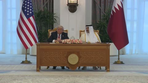 President Trump Participates in a Signing Ceremony and an Exchange of Agreements, May 14, 2025