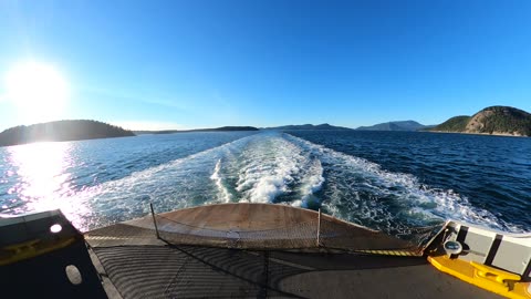 Leaving San Jan Islands in Washington State