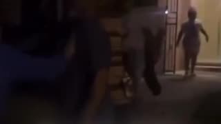 Mujer confunde un poste de luz con un ovni