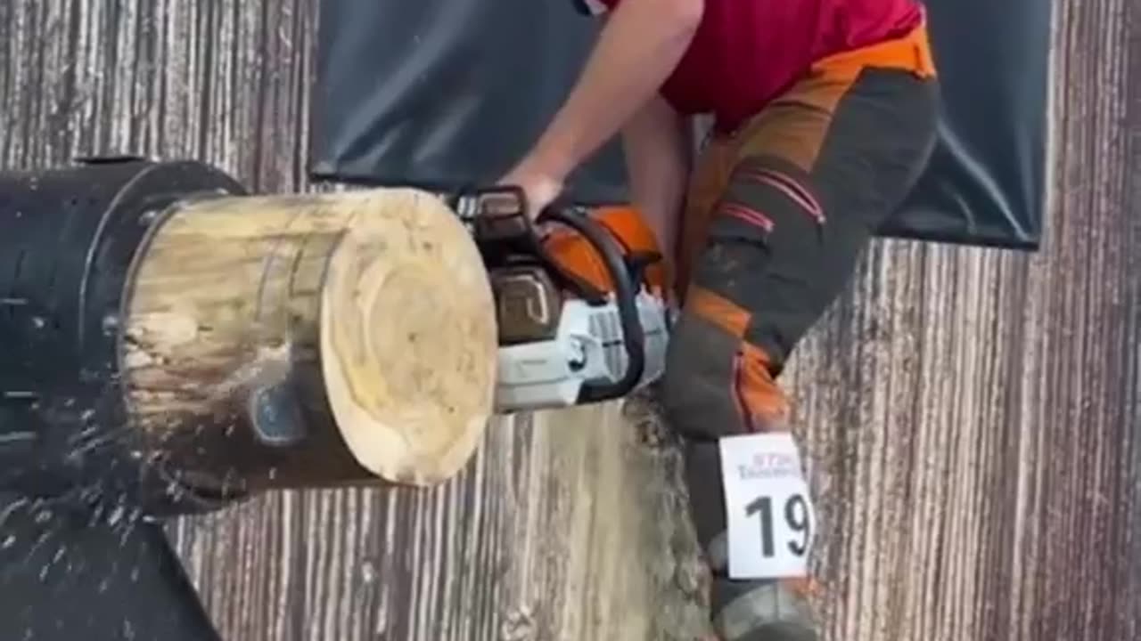 Timber chopping championships—strength, precision, and determination on display! 🪵💪 #TimberSports